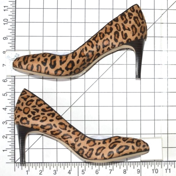 NWOT / NWOB Size 6.5 Banana Republic "Ivonne" Leopard Print-Dyed Calf Hair Pumps - Picture 13 of 15
